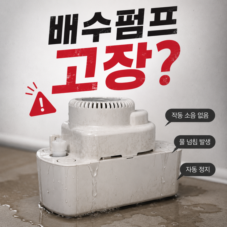  에어컨 배수펌프 고장 증상, 물이 떨어진다면 확인해 보세요