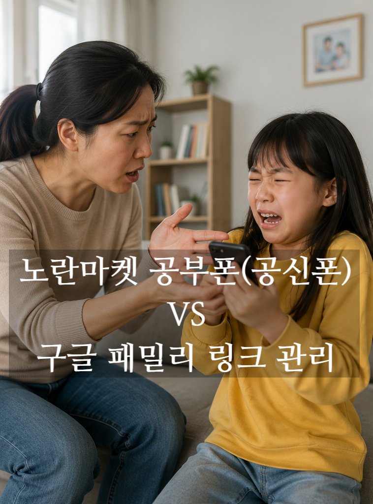 초등학생 스마트폰 관리 | 노란마켓 공부폰(공신폰) VS 구글 패밀리링크 비교