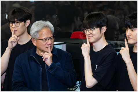 페이커 만난 젠슨 황, 쉿!