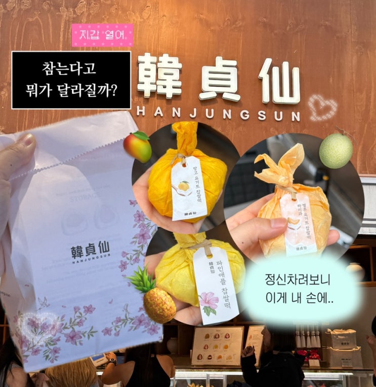  성수 디저트 한정선 성수 신메뉴 하미과 멜론 요거트 찹쌀떡 솔직후기