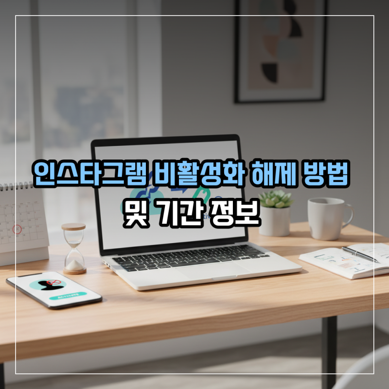 인스타그램 비활성화 해제 방법 및 기간 정보