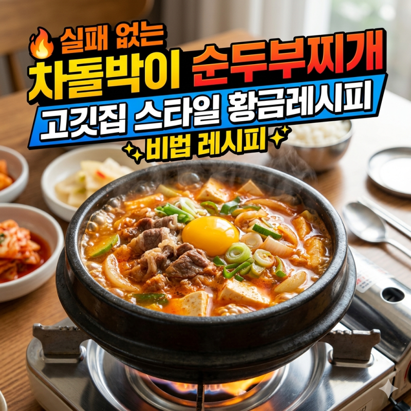 '실패 없는 차돌박이 순두부찌개 고깃집 스타일 황금레시피' 비법 레시피 ✨