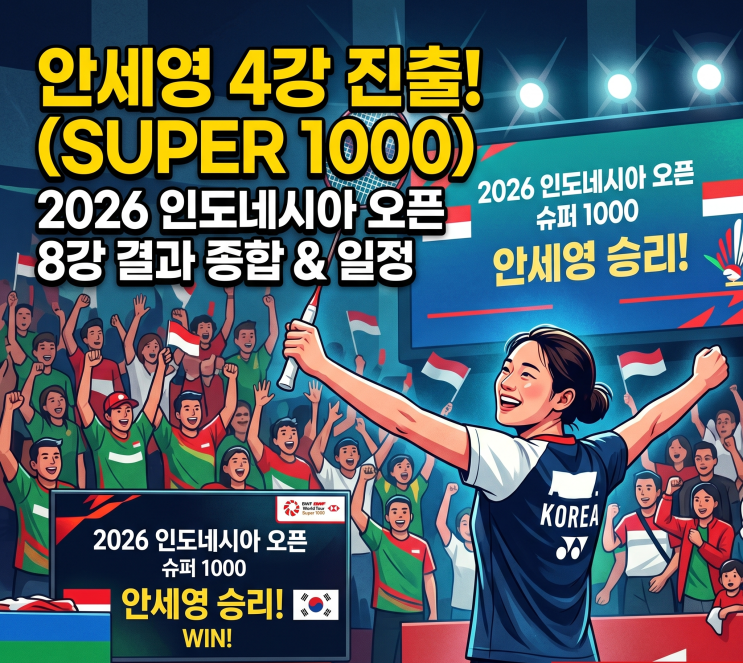 <b>배드민턴</b> 인도네시아 오픈... 결승전 일정 (<b>심유진</b>,서승재... 
