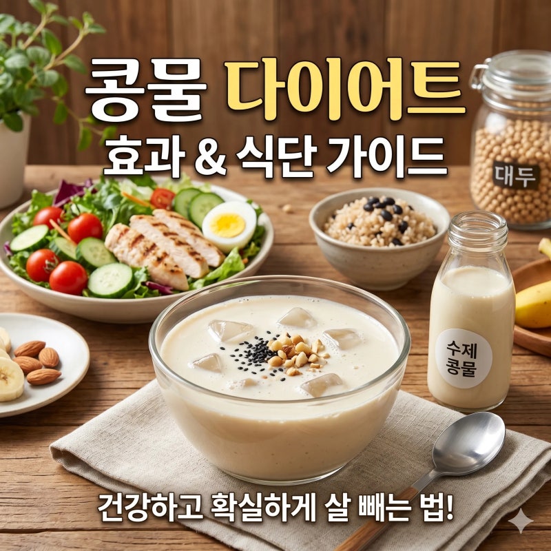 콩물 다이어트 효과 및 식단 루틴: 굶지 않고 한 달 감량하는 방법