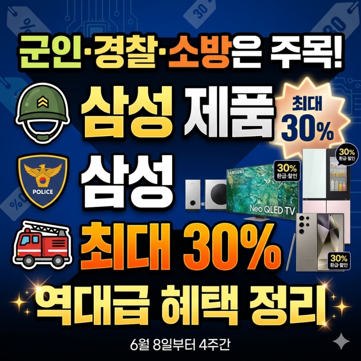  [6월 8일 시작] 삼성전자 가전 20% 환급받는 법 (공무원 30%)