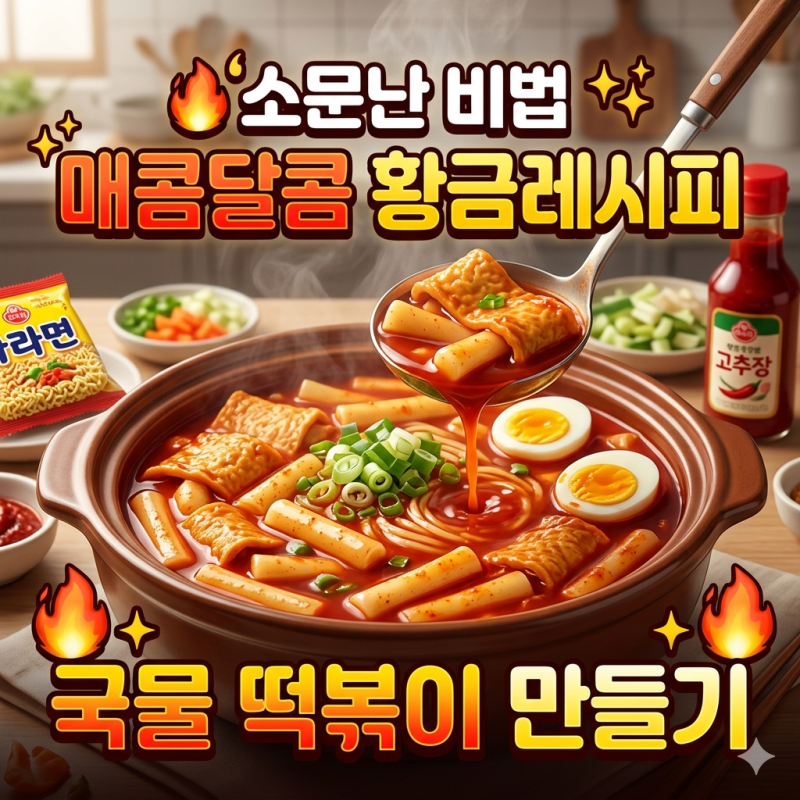 '소문난 비법 매콤달콤 황금레시피 국물 떡볶이 만들기' 비법 레시피 ✨