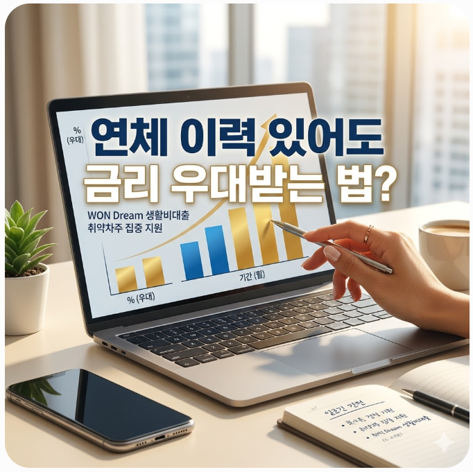  연체 이력 있어도 금리 우대받는 법? 우리은행 WON Dream 생활비대출
