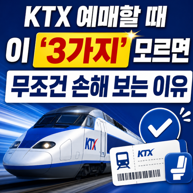 KTX 좌석 추천 꿀팁, 좌석배치도 보고 편한 자리 고르는 법