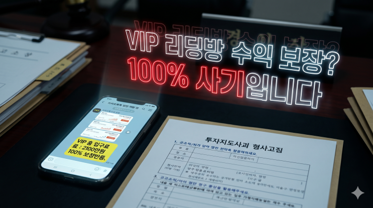  주식 코인 카톡 리딩방 사기? VIP 가입비 환불 및 형사고소법
