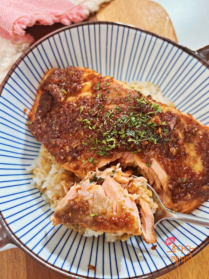 데리야끼 연어덮밥 만들기 연어구이 레시피 연어요리