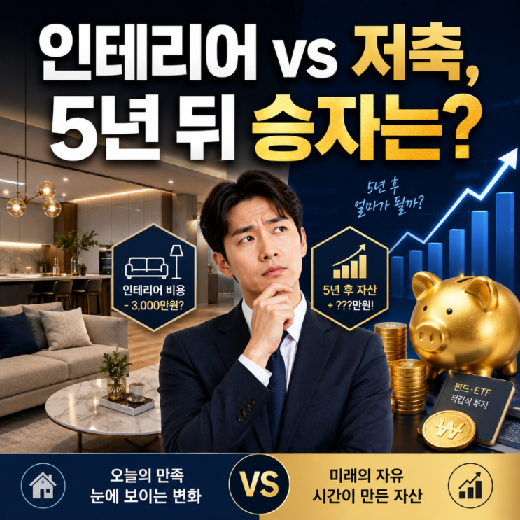  5천만 원 아끼고 가치 높이는 법? 청약 당첨 후 인테리어 vs 순정 투자 관점 비교
