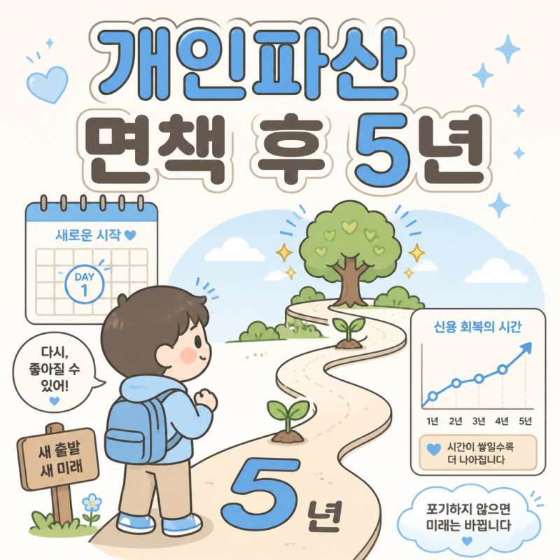 개인파산 면책 후 5년이면 끝? 신용 회복은 그때부터 시작이에요