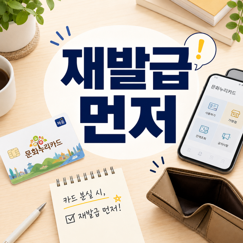 문화누리카드 잃어버렸을 때 먼저 할 일