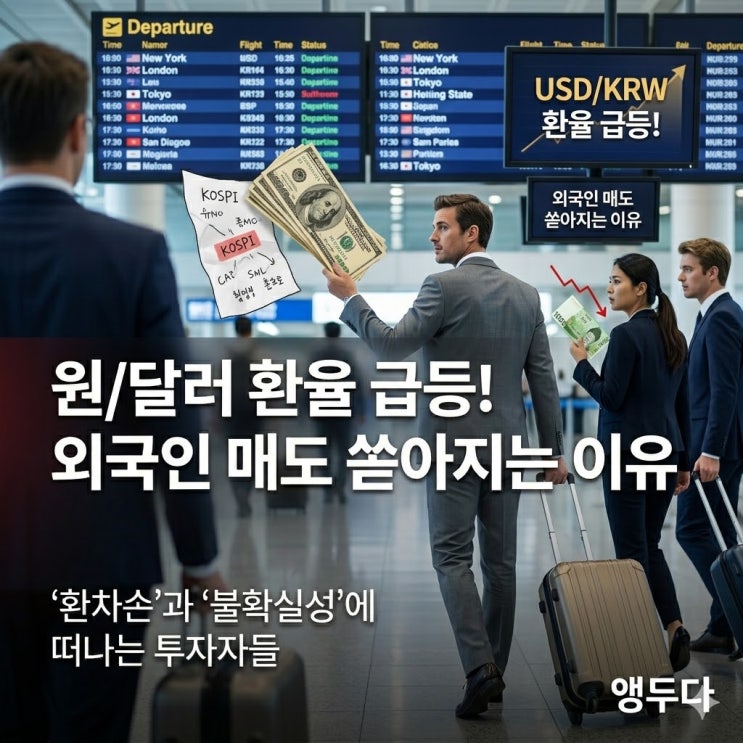 <b>원달러환율</b> 상승 시 외국인 매도가 급등하는 이유