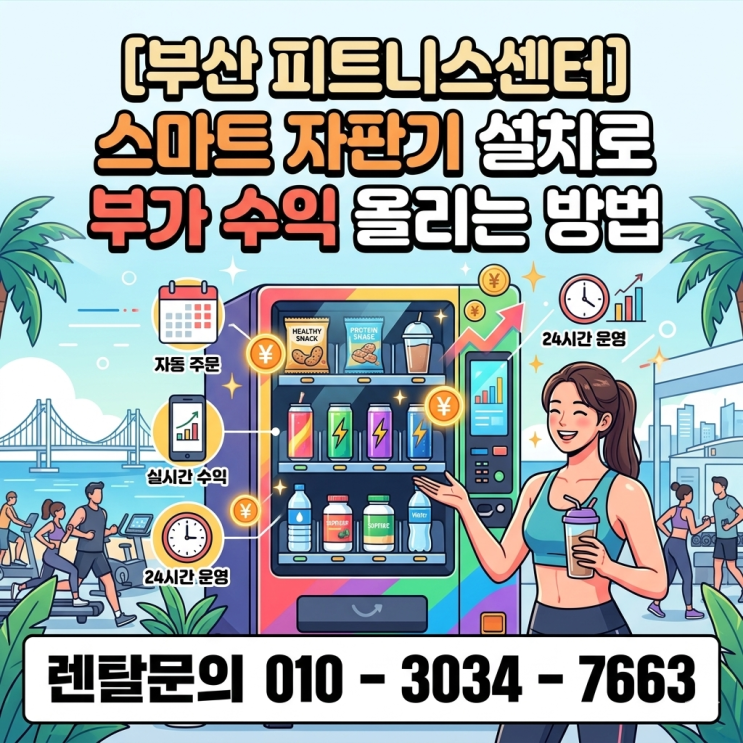  부산 피트니스센터에 스마트 자판기 설치하고 부가 수익 올리는 방법