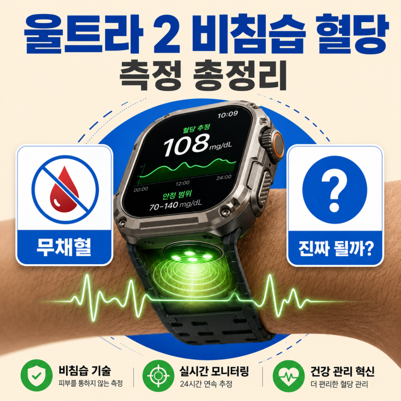 갤럭시 워치 울트라 2 비침습 혈당 측정, 진짜 될까?