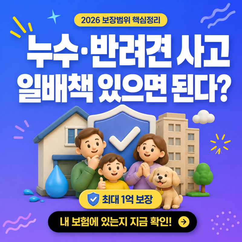 누수·반려동물·자전거 사고까지? 일상배상책임보험 보장 범위 완전 해부