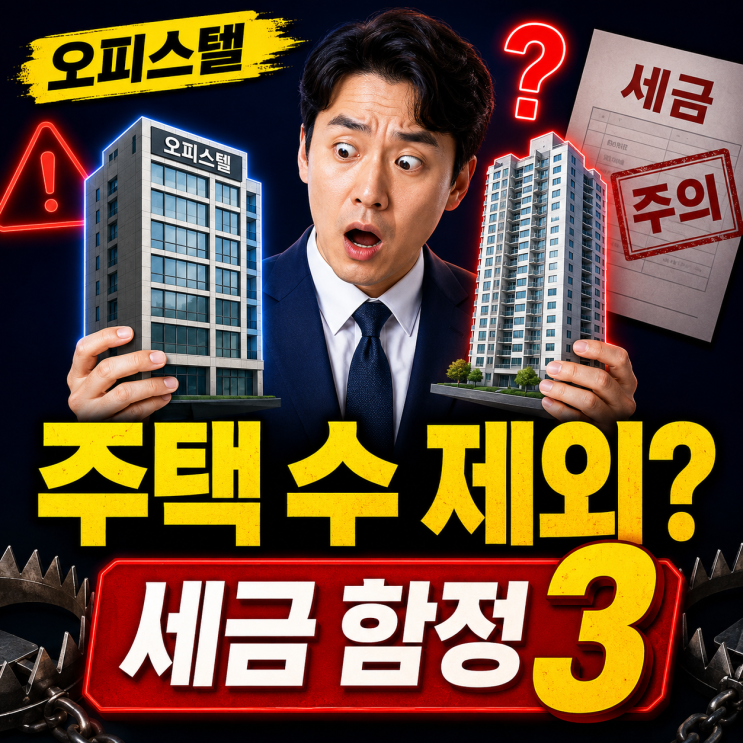  "오피스텔, 이제 주택 수 안 들어간다고?" 영끌족이 혹했다가 큰코다치는 '세금 함정' 3가지