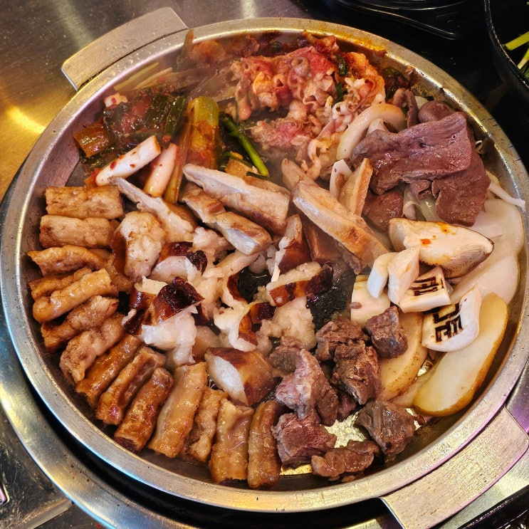  양산 곱창 맛집 곱이곱다 중부동 한우모둠세트 구워주는 곱창집