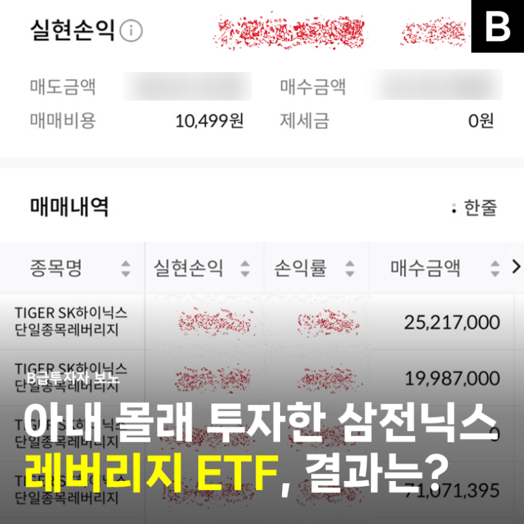 100% 물렸다는 <b>삼전닉스 레버리지 ETF</b> "아내 몰래" 투자했더니