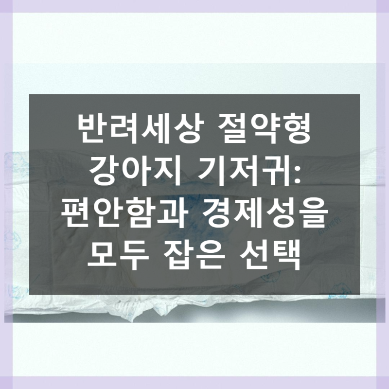 반려세상 절약형 강아지 기저귀 사용 후기 만족도