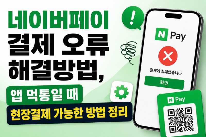 네이버페이 결제 오류 해결방법, 앱 먹통일 때 현장결제 가능한 방법 정리
