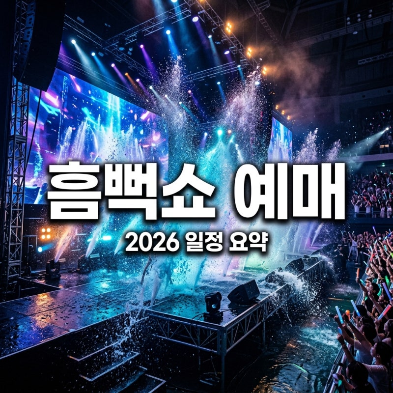 2026 흠뻑쇼 티켓오픈 일정 및 예매 성공을 위한 핵심 가이드