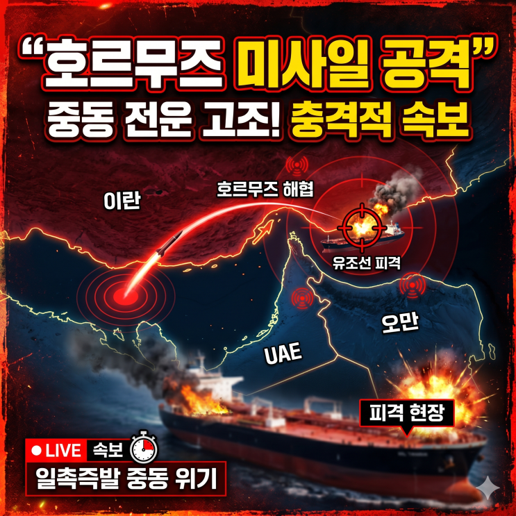호르무즈 <b>미사일 공격</b>, 미국 <b>이란</b> 다시 전쟁 시작?
