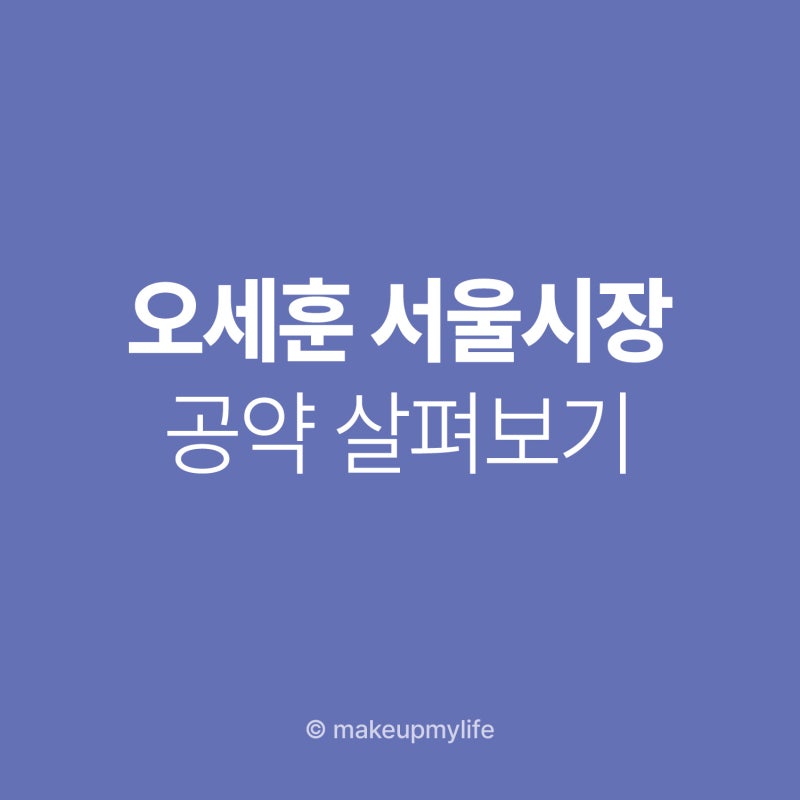 오세훈 서울시장 공약, 서울의 미래를 바꾸는 주요 정책 살펴보기