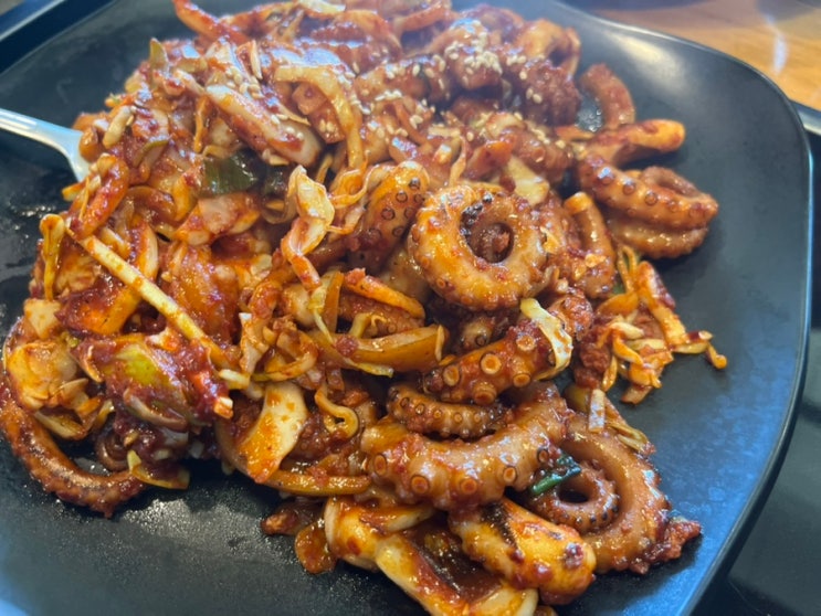  대전 유성구 맛집 복사꽃피는집 대전점에서 아이와 직화낙지볶음세트와 감자튀김 먹어본 후기