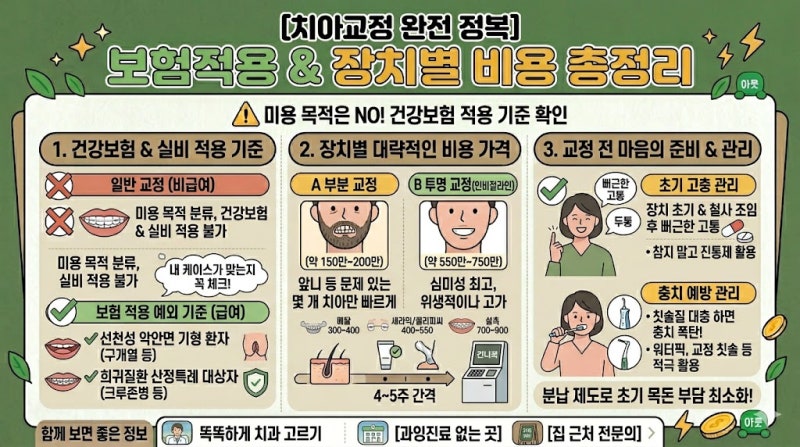 치아교정 보험적용과 대략적인 비용 총정리