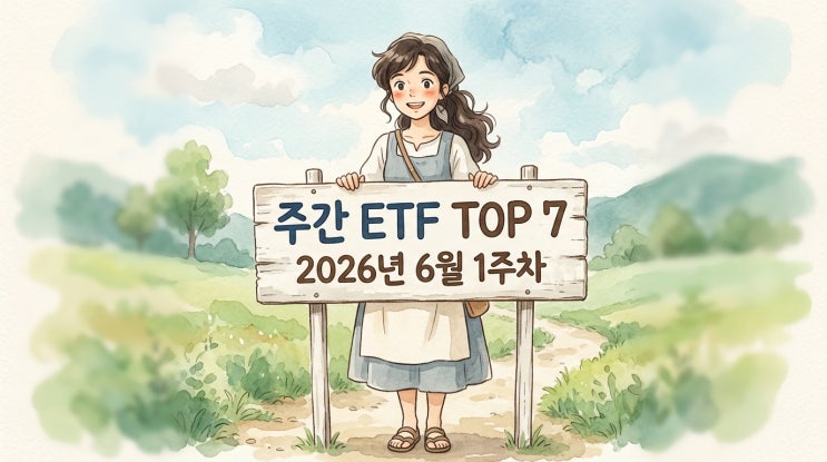 개인이 가장 많이 산 국내 ETF TOP 7 + 주간 수익률 TOP 7 | 2026년 6월 1주차