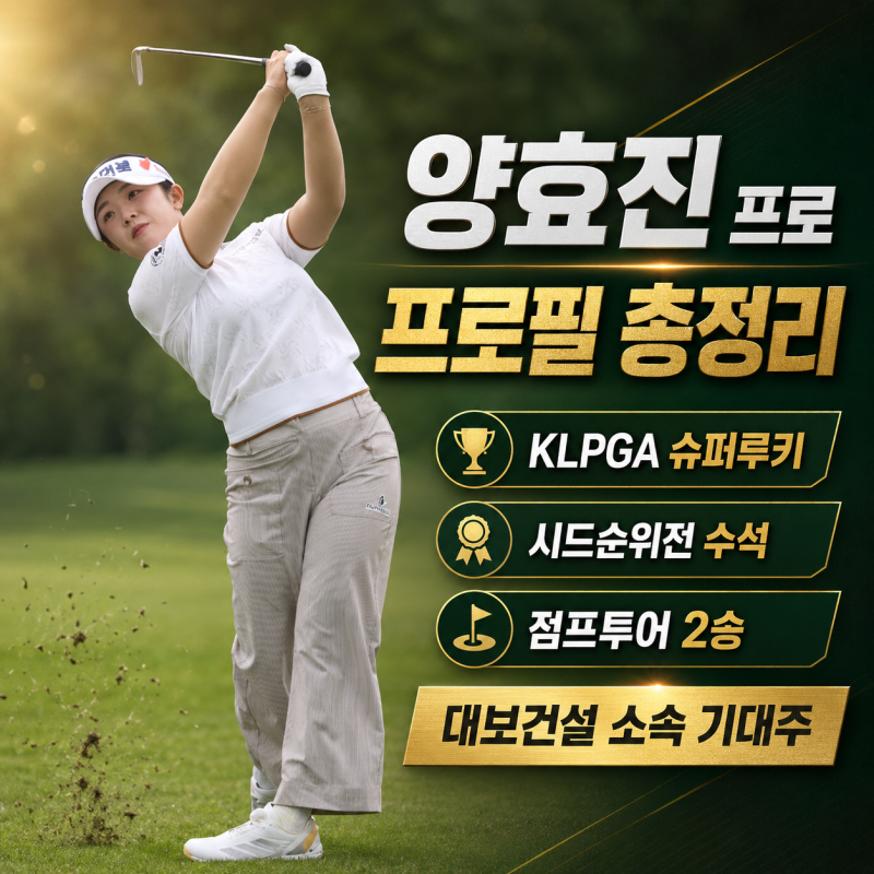 ️♀️ KLPGA 양효진 프로필 총정리｜지옥의 시드전 수석부터 2026시즌 신인왕 후보까지 대보....