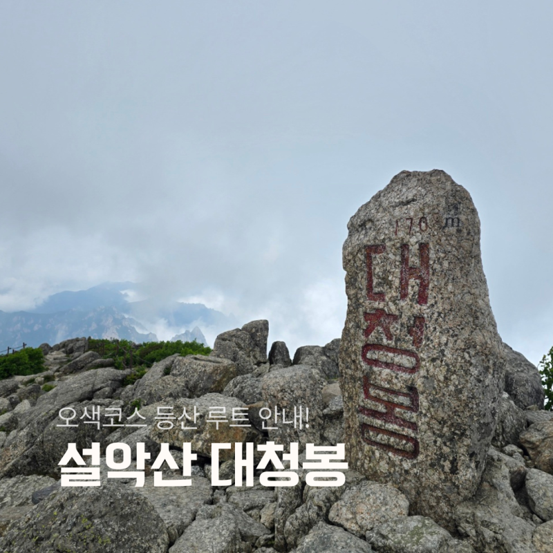 설악산 대청봉 등산코스 시간 난이도 안내 최단거리 루트