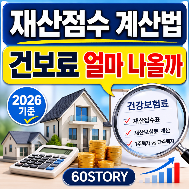 2026년 건강보험료 재산점수 계산방법은? : 재산점수표·재산보험료 계산법·1주택자 다주택자....