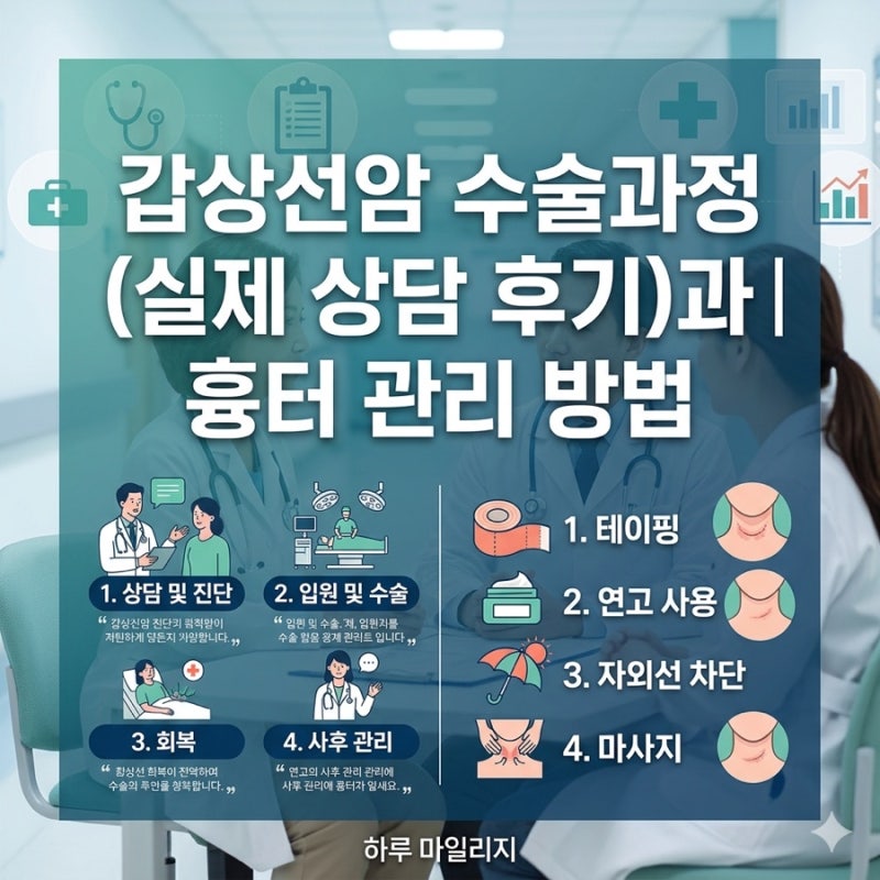 갑상선암 수술과정(실제 상담 후기)과 | 흉터 관리 방법