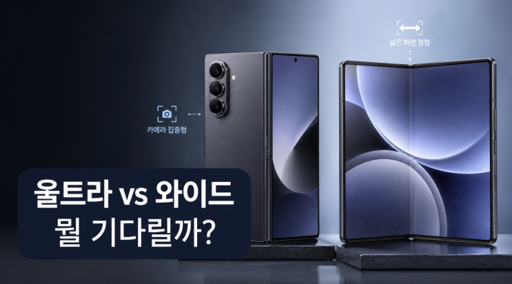  갤럭시Z폴드8 울트라 vs 폴드8 와이드 선택법