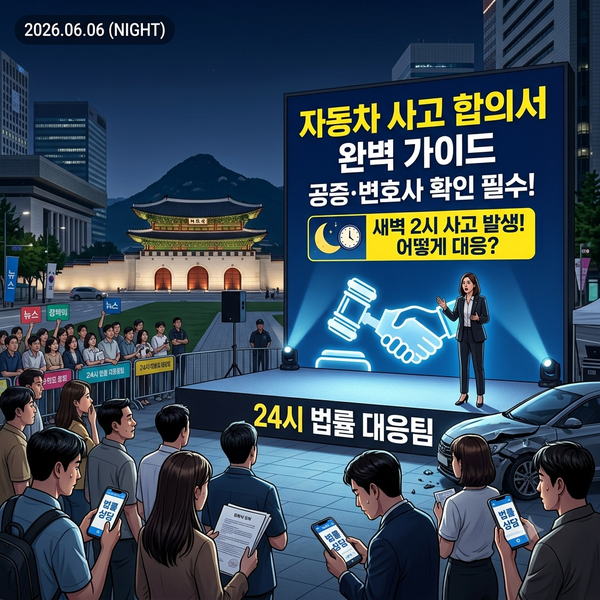 자동차 사고 합의서 공증·변호사 확인 완벽 가이드 : 새벽 2시에 사고가 났어요.