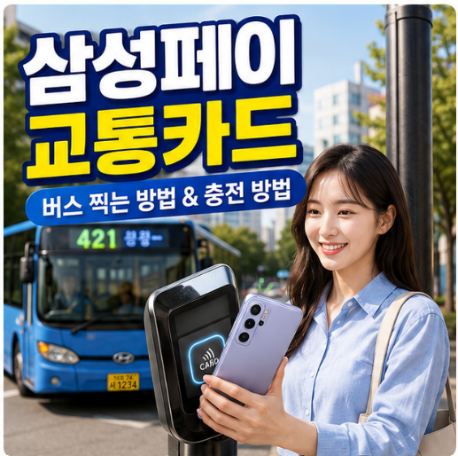 삼성페이 교통카드 버스 찍는 방법 및 충전 방법 총정리!