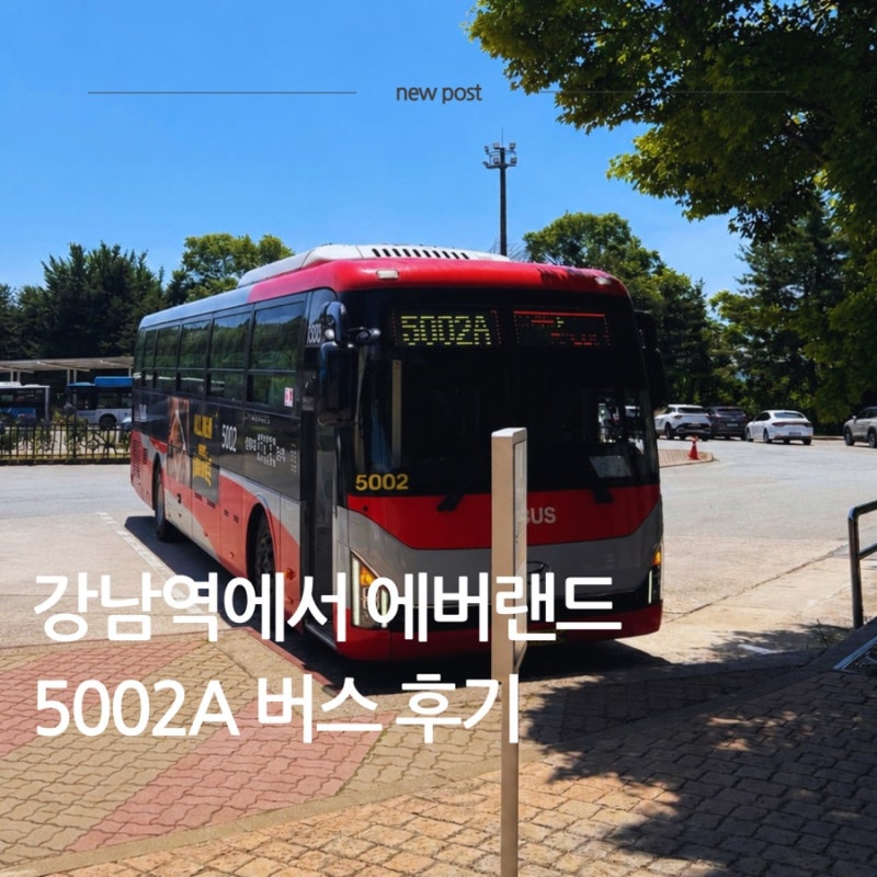 강남역에서 에버랜드 가는법, 왕복 대중교통 5002번 버스 후기