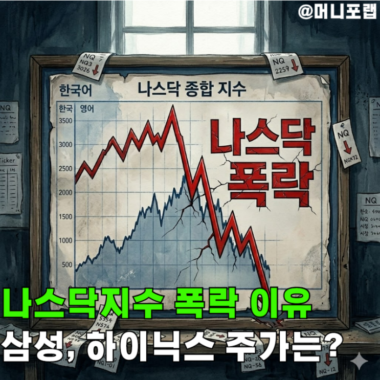  나스닥지수 폭락 이유, "월요일 삼성전자 SK하이닉스" 주가 전망