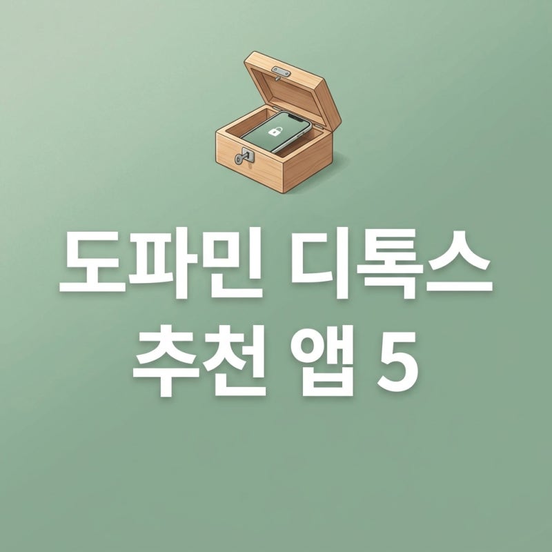 도파민 디톡스 앱 추천 5가지 + 주말 폰 없이 살아본 솔직 후기