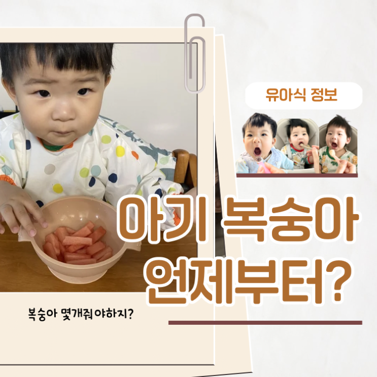  아기 복숭아 언제부터 시기 섭취량 알레르기 주의사항 한눈에 정리