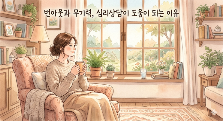  번아웃과 무기력, 심리상담이 도움이 되는 이유