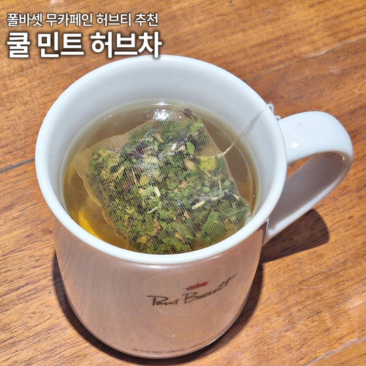 폴바셋 무카페인 음료 추천 쿨민트 허브차 타바론 페퍼민트 티백 리뷰