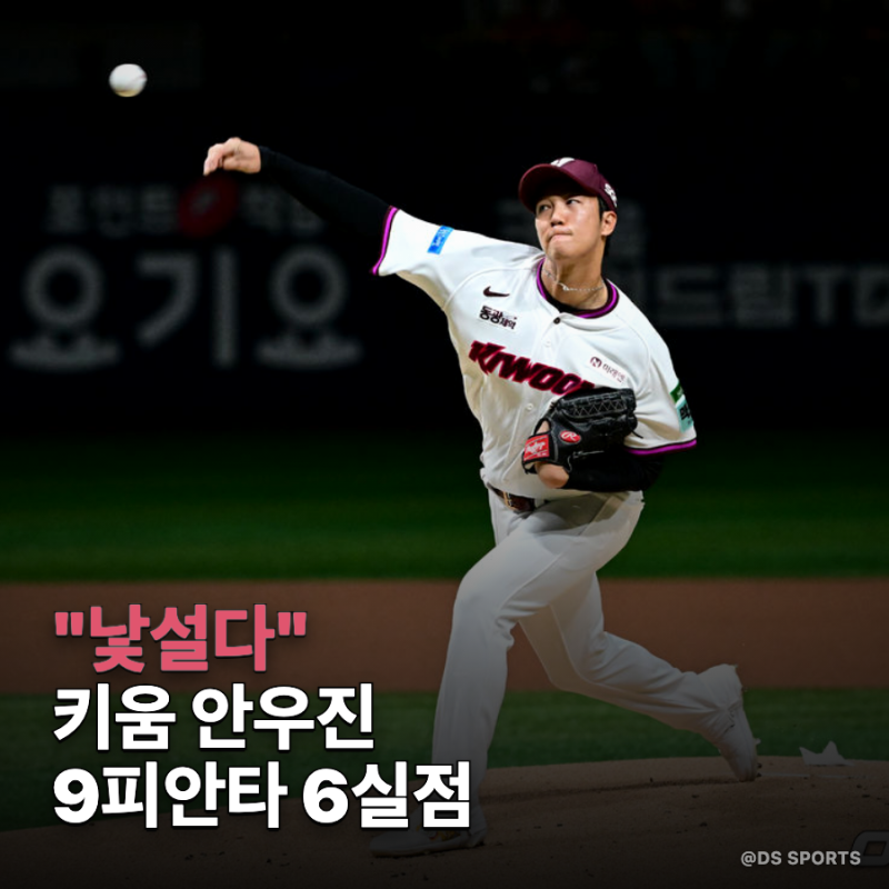 "낯설다" 키움 안우진, 물집 뒤 첫 등판서 9피안타 6실점