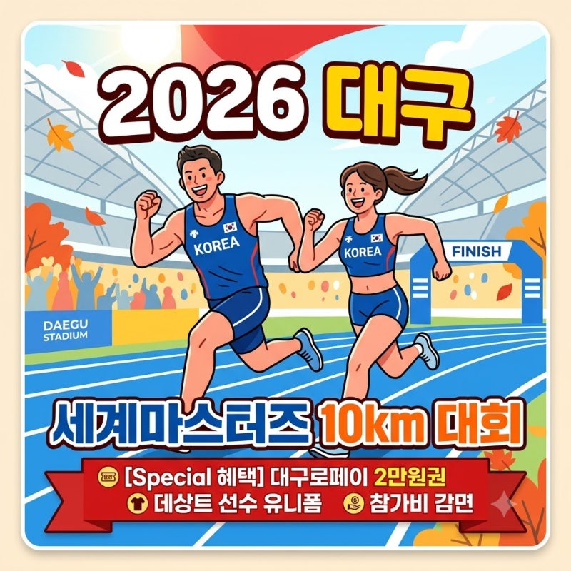 대구 마라톤 2026 대구세계마스터즈 10km 접수 마감 전 꼭 신청해야 하는 이유