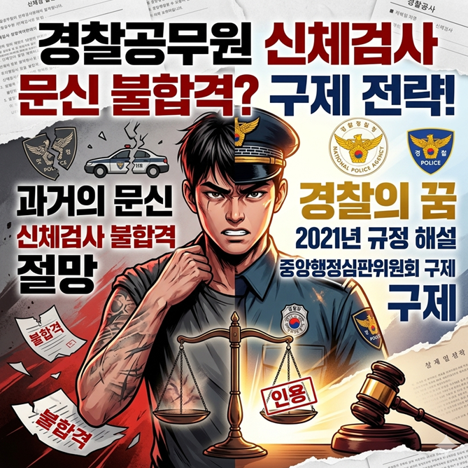 경찰공무원 신체검사 문신 불합격? 20번 지운 흉터도 탈락 사유일까?