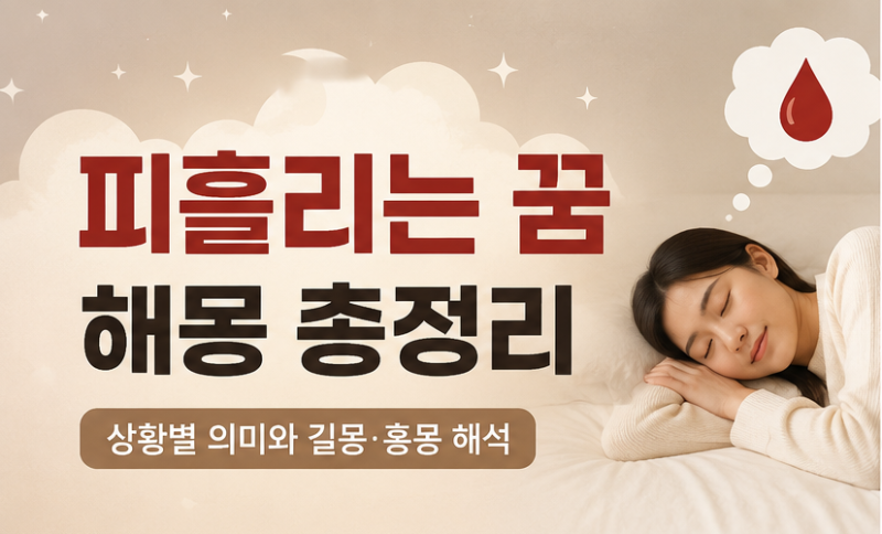 피나는 꿈 해몽, 재물운 신호일까? 상황별 풀이 총정리