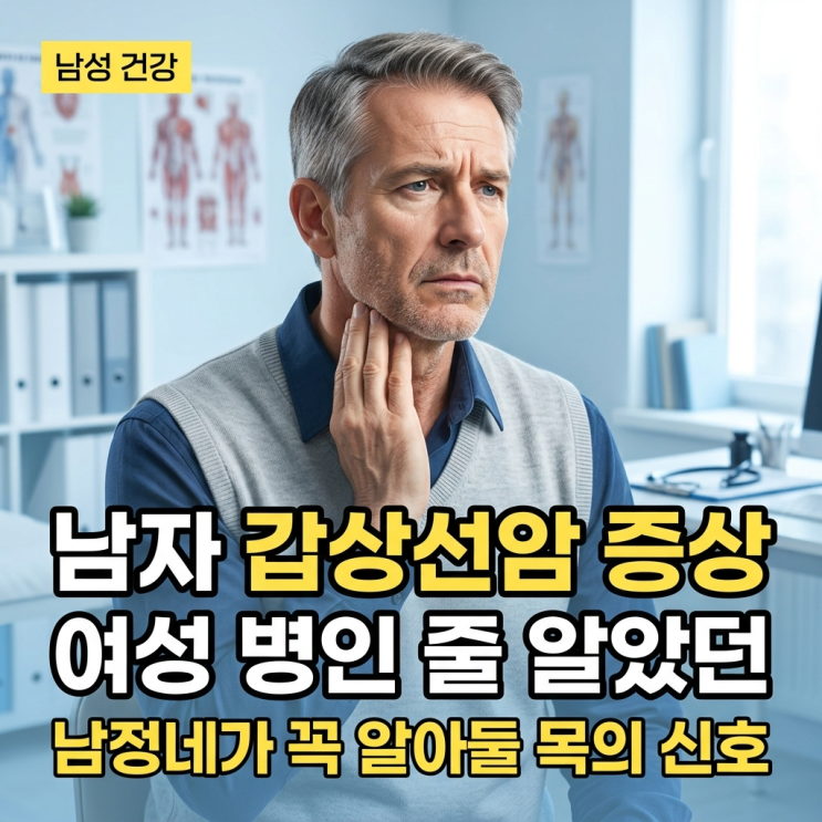  남자 갑상선암 증상, 여성 병인 줄만 알았던 꼭 알아둘 목의 신호